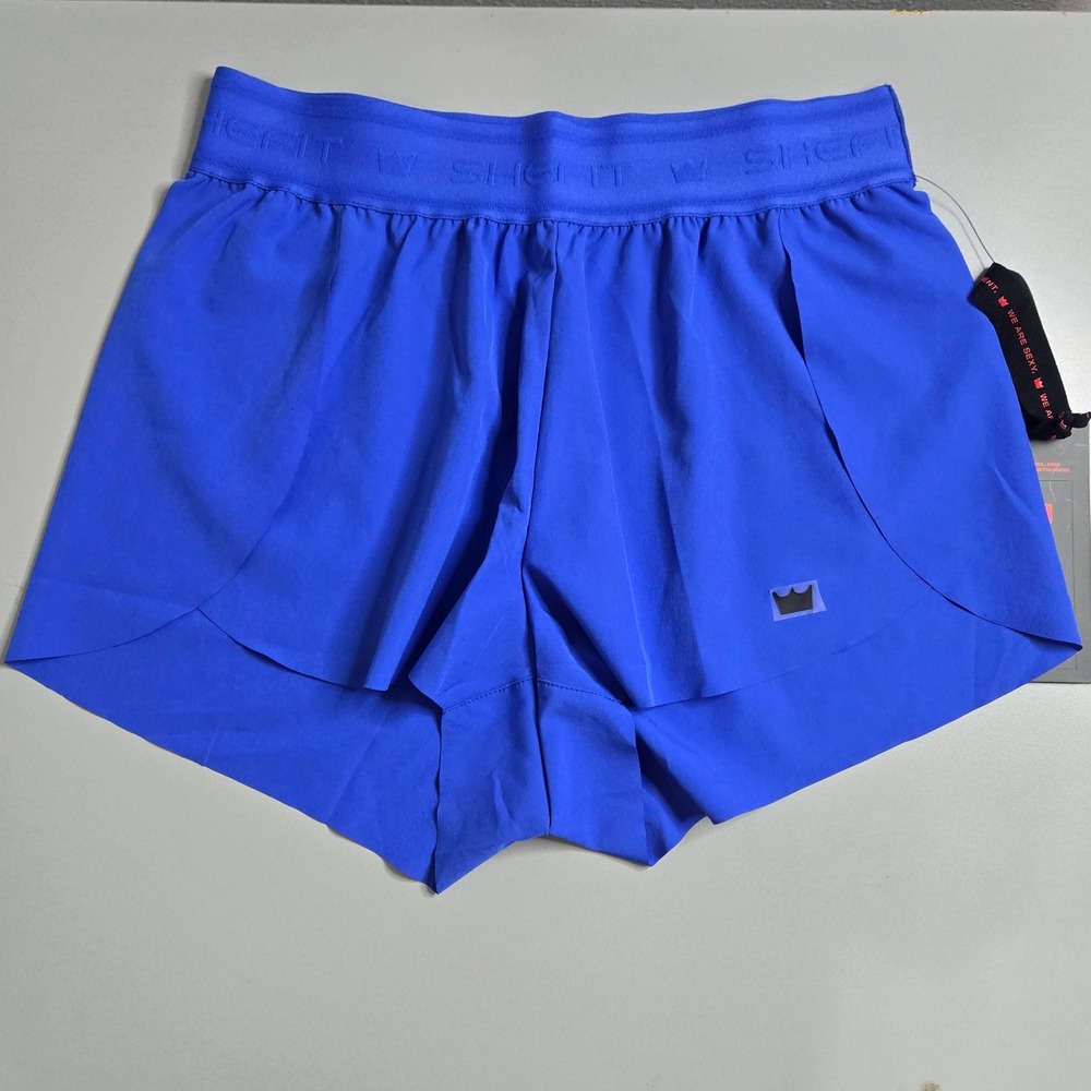 SHEFIT Running Shorts NEW Women's‎ Small Dazzling Blue Activewear Gym Athletic